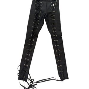 Fashion Nova Black Lace Up Pants